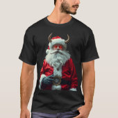 Dämonischer Weihnachtsmann mit Hörnern T-Shirt (Vorderseite)