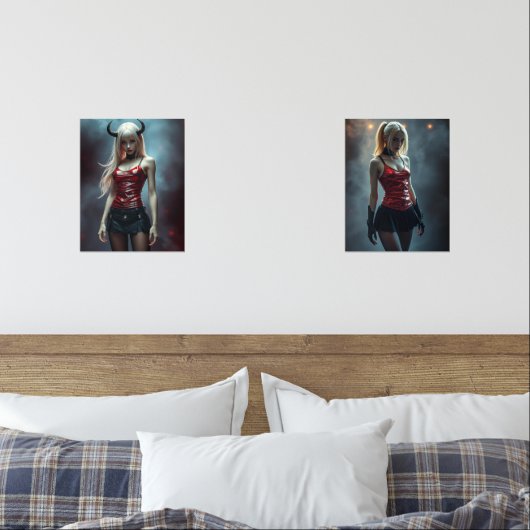 Dämonisches Duett Bilderwand Sets (Schlafzimmer)