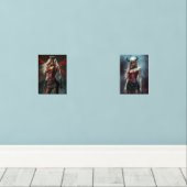 Dämonisches Duo Bilderwand Sets (Holzboden)