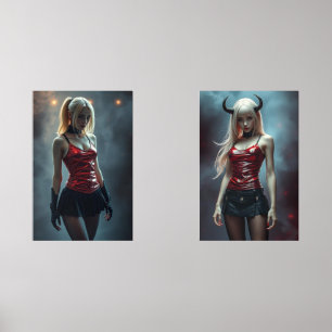 Dämonisches Duo Bilderwand Sets