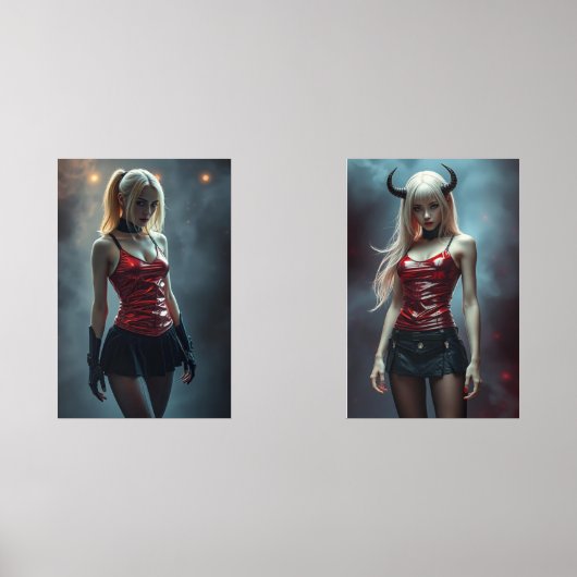 Dämonisches Duo Bilderwand Sets (Vorderseite)