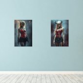 Dämonisches Duo Bilderwand Sets (Holzboden)