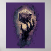 Dämonisches Hand Glühendes Kristall Fantasy Poster (Vorne)