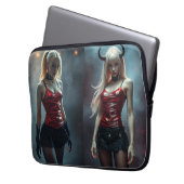 Dämonisches Ladies Laptopschutzhülle (Vorderseite Links)