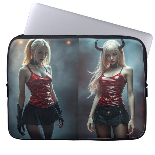 Dämonisches Ladies Laptopschutzhülle (Vorderseite)
