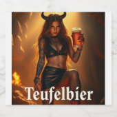 Dämonisches Lady Bierflaschenetikett (Einzelnes Label)