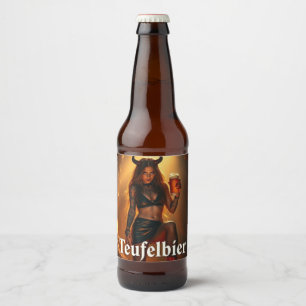 Dämonisches Lady Bierflaschenetikett