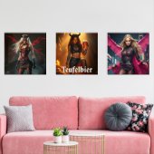 Dämonisches Triptychon Bilderwand Sets (Wohnzimmer)
