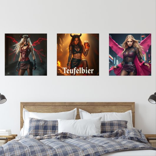 Dämonisches Triptychon Bilderwand Sets (Schlafzimmer)