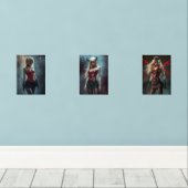 Dämonisches Triptychon Bilderwand Sets (Holzboden)