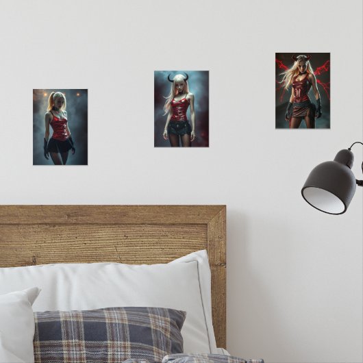 Dämonisches Triptychon Bilderwand Sets (Schlafzimmer)
