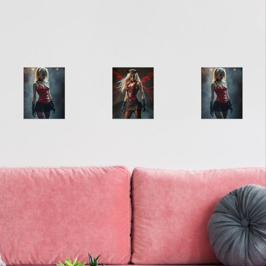 Dämonisches Triptychon Bilderwand Sets (Wohnzimmer)