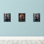 Dämonisches Triptychon Bilderwand Sets (Holzboden)