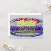 Damon's Blue Mountain Birthday Cake 2017 Karte (Vorderseite/Rückseite Beispiel)