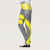 Damonti Sport New Wave Graugelbe Leggings (Links)