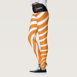 Damonti Sportswear Zebra Orange Leggings