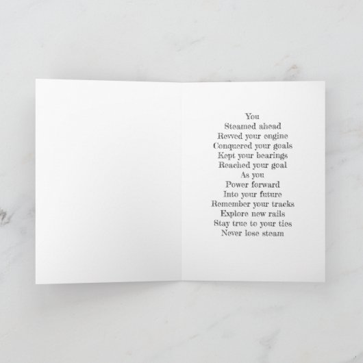 Dampf-Ahead-Abschluss-Karte Karte (Innenseite)