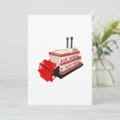 Dampf-Boot Einladung (Stehend Vorderseite)