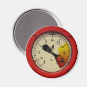 Dampf Druck Gage - Warnung! Magnet (Vorderseite/Rückseite)