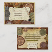 Dampf Elegance ANTIQUE COSTUME WIEDER INACT Visitenkarte (Vorne/Hinten)