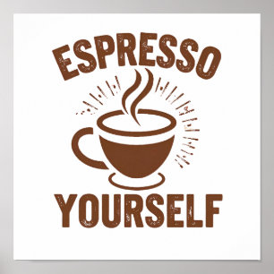 Dampf-Espresso-Cup-Illustration Poster