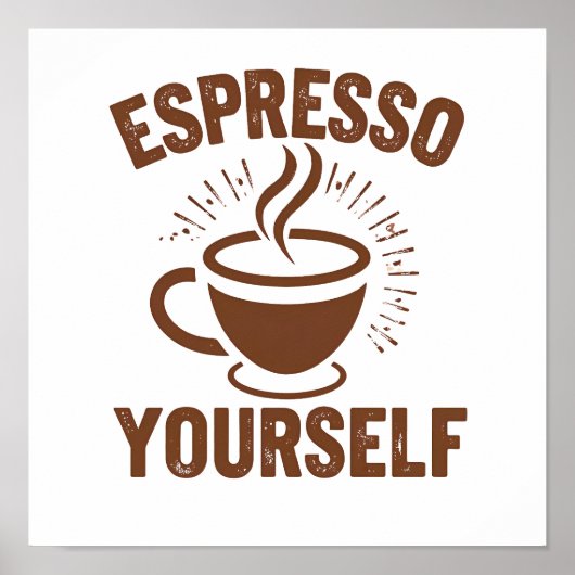Dampf-Espresso-Cup-Illustration Poster (Vorne)