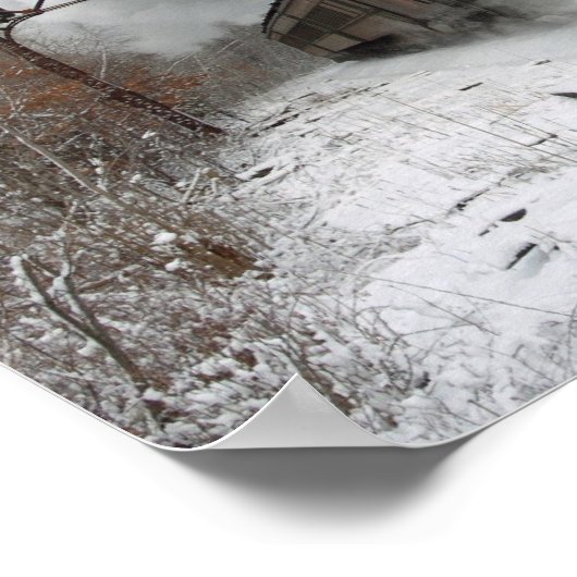 Dampf im Winter Poster (Ecke)