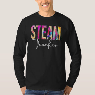 Dampf-Lehrer Tie Dye Zurück zur Schule Frauen Schä T-Shirt