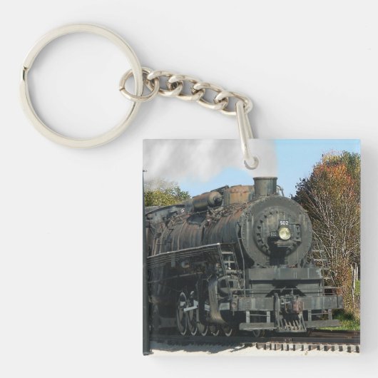 Dampf-Lokomotive Schlüsselanhänger (Vorderseite)