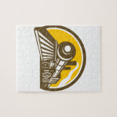 Dampf-Lokomotivzug-Ikone Puzzle (Horizontal)