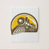 Dampf-Lokomotivzug-Ikone Puzzle (Vertikal)