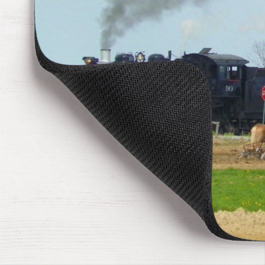 Dampf-Motor und amischer Bauer Mousepad (Ecke)