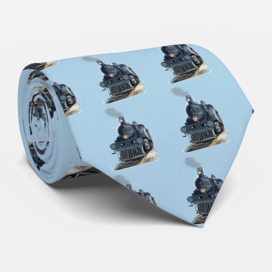 Dampf-Motor-Zug-Krawatte Krawatte (Gerollt)