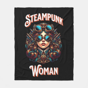 Dampf-Punk-Frau Fleecedecke