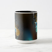 Dampf-Punk-Glühwürmchen Zweifarbige Tasse (Mittel)