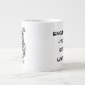 Dampf-Punk-Katze Grumpy Ramen Lustiger Riesencafet Jumbo-Tasse (Vorderseite)