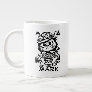 Dampf-Punk-Katze Grumpy Ramen Lustiger Riesencafet Jumbo-Tasse