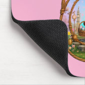 Dampf-Punk-Osterhase im Rahmen Mousepad (Ecke)