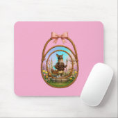 Dampf-Punk-Osterhase im Rahmen Mousepad (Mit Mouse)