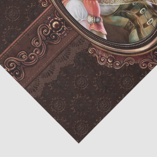 Dampf-Punkgang-modernes Retro abstraktes Muster Seidenpapier (Ausschnitt)