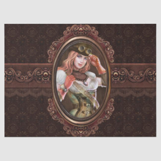 Dampf-Punkgang-modernes Retro abstraktes Muster Seidenpapier