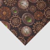 Dampf-Punkgang-modernes Retro abstraktes Muster Seidenpapier (Ausschnitt)