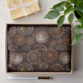 Dampf-Punkgang-modernes Retro abstraktes Muster Seidenpapier (Geschenk)