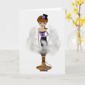 Dampf PunkJeanie Gruß-Karte Karte (Gelbe Blume)