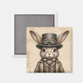 Dampf-Rabbit Magnet (Vorderseite/Rückseite)