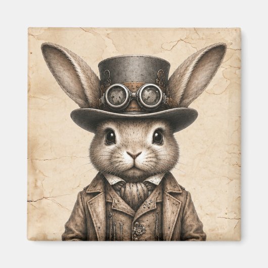 Dampf-Rabbit Magnet (Vorne)