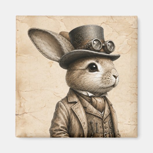 Dampf-Rabbit Magnet (Vorne)