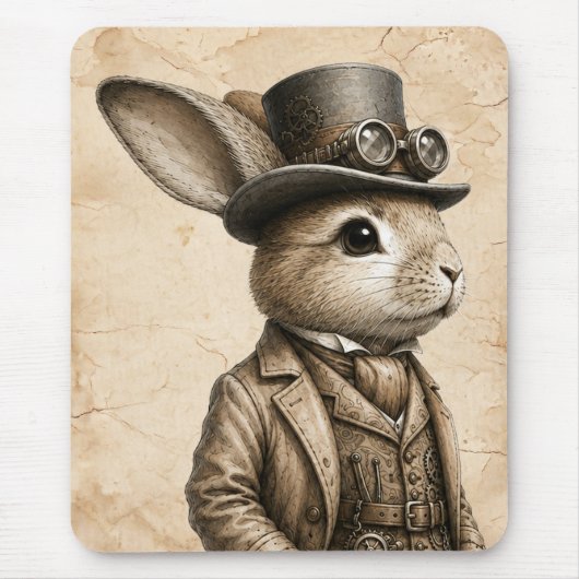 Dampf-Rabbit Mousepad (Vorne)