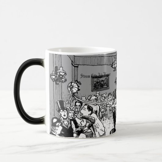 Dampf-Stadt-Ale-Haus Stein Verwandlungstasse (Links)