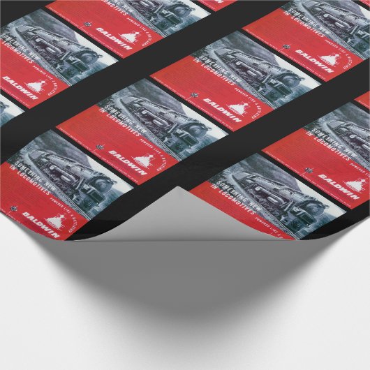 Dampf-Turbine Baldwin LokomotiveS-2 PRR Geschenkpapier (Ecke)